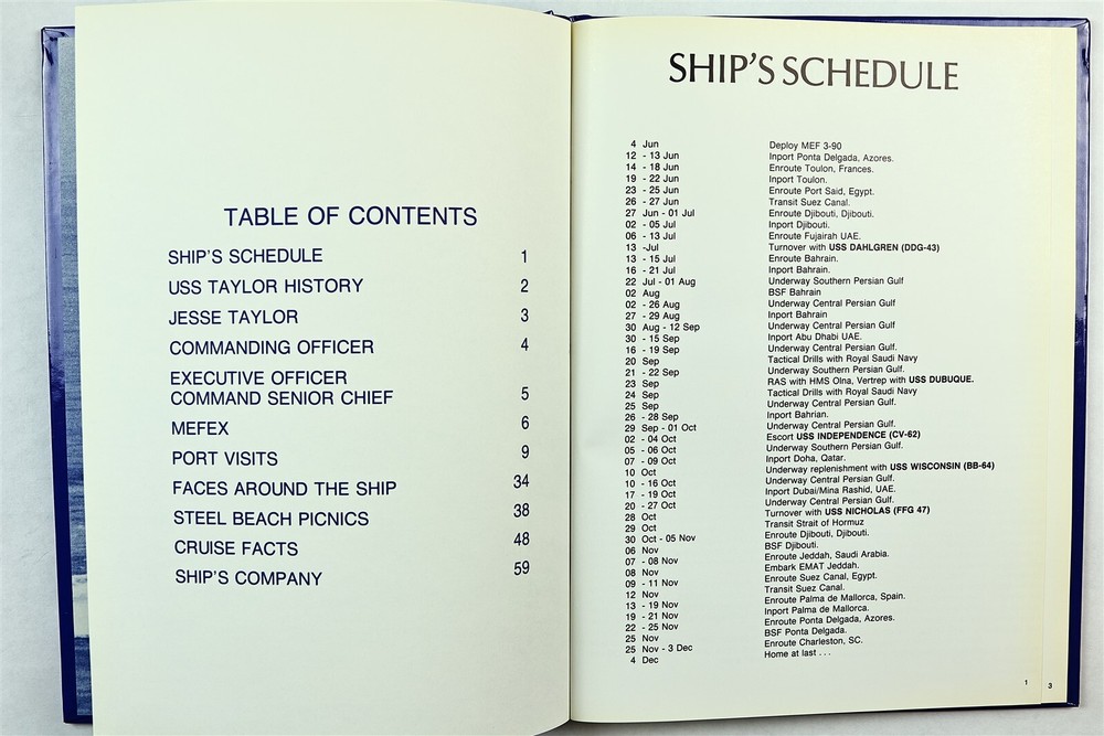 USS Taylor (FFG-50) 1990 Deployment Cruise Book