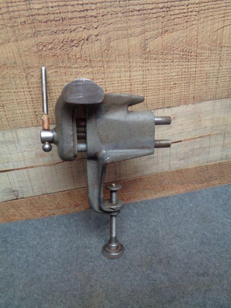 Vintage Clamp-on Vise 3" Jaws - Unmarked
