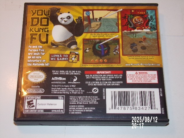 Kung Fu Panda (Nintendo DS) Case ONLY / No Game / Authentic USA version