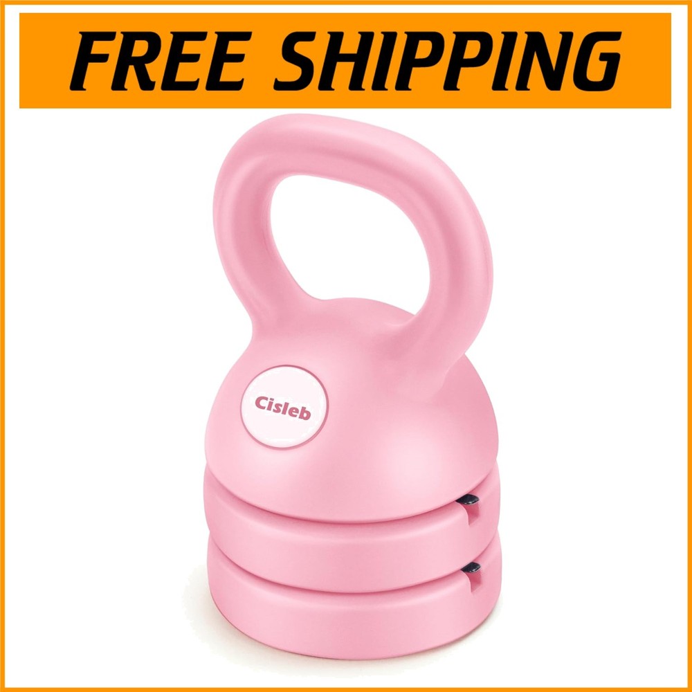 Ergonomic Adjustable Kettlebells: 5, 8, and 12lbs for Space-Saving Workouts