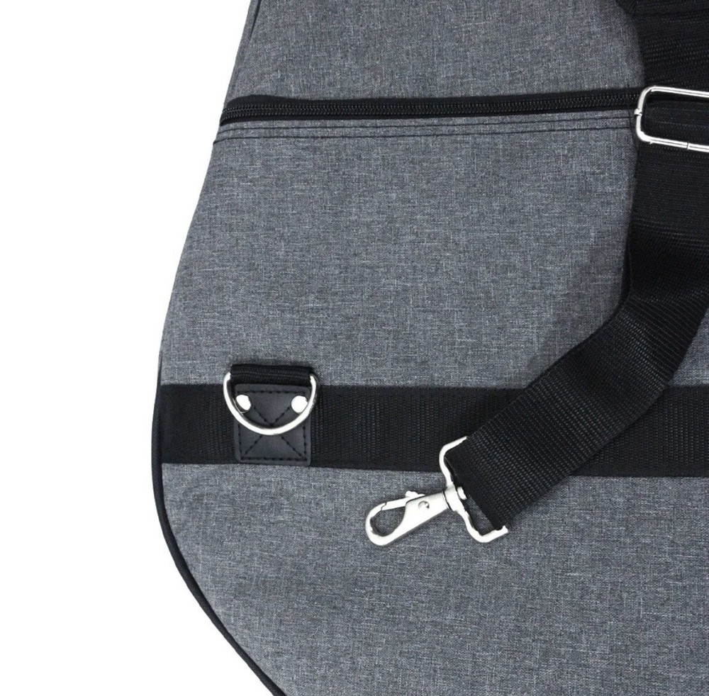 4/4 Cello Gig Bag Case with Multiple Pockets, Handle, straps, light Gray