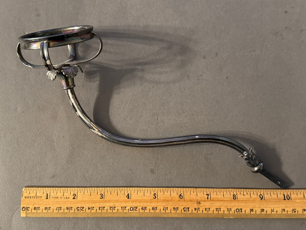 VINTAGE METAL SLIDE IN REPLACEMENT CANDLEABARA ARM (NO GLASS CUP INSERTS)