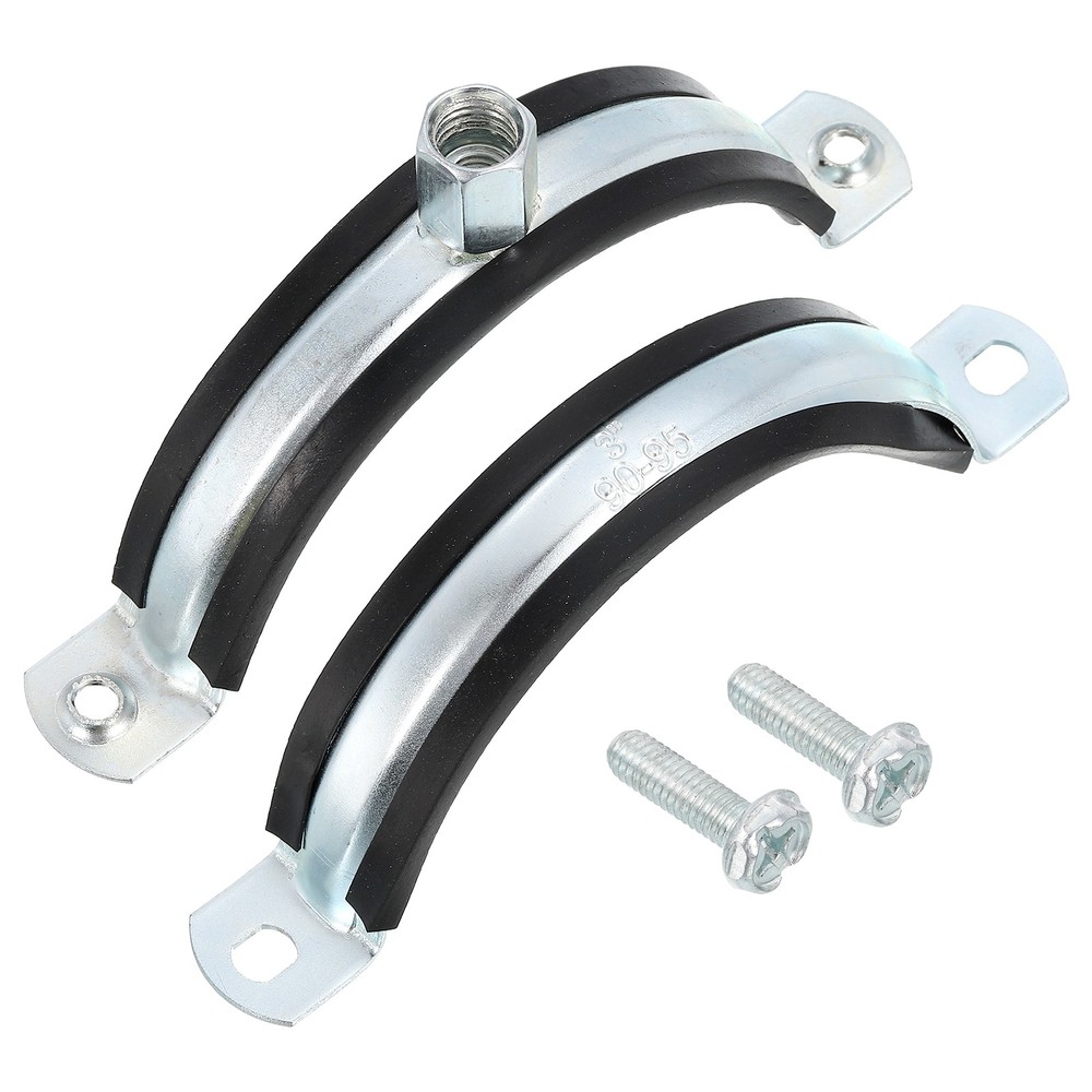 6 Pcs Adjustable Pipe Bracket Clamp, 3-1/2"(89mm) Wall Ceiling Mount Support