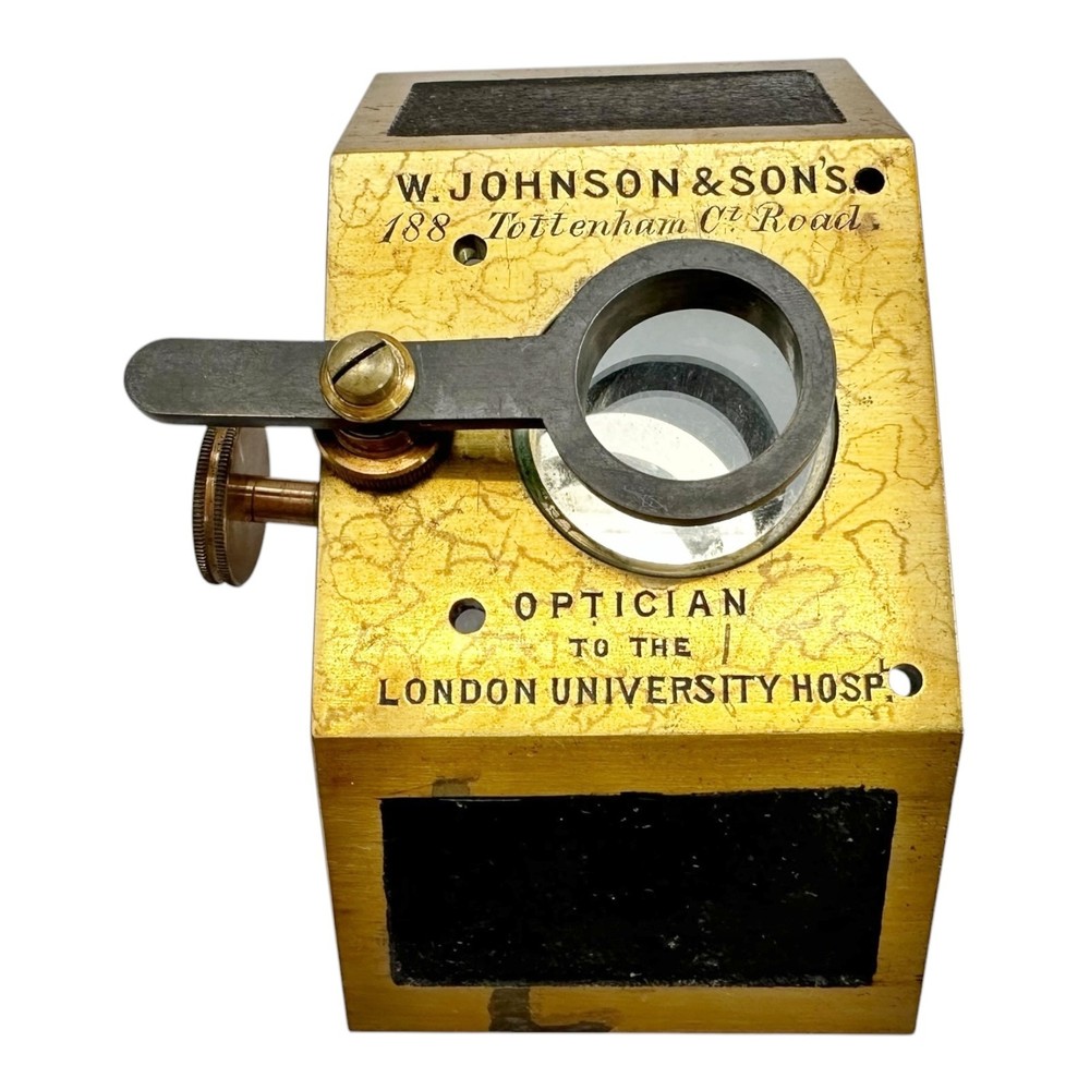 W JOHNSON & SONS LONDON DISSECTING MICROSCOPE CASED * SLIDE COMPRESSOR & MORE*