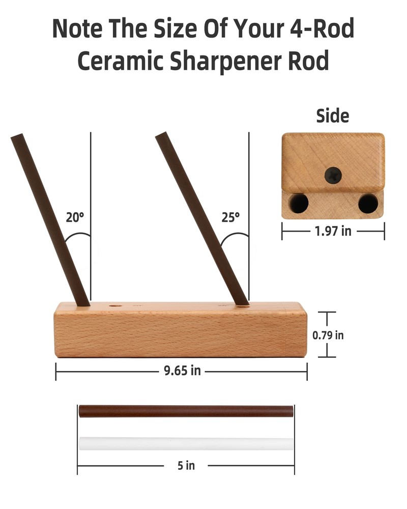 4-Rod Turn Box, Ceramic Sharpener Rod from Kitchen Sharpening Tool, Portable ...