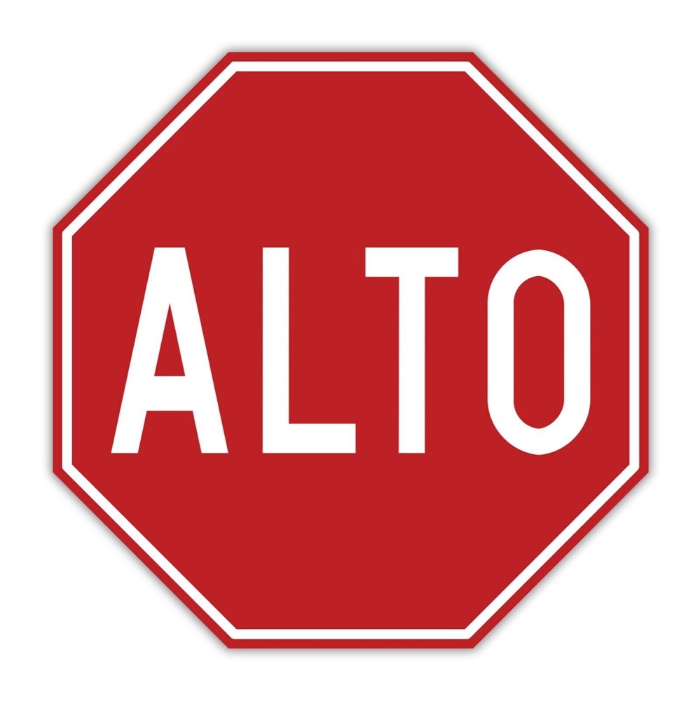 Mexican Stop Sign Sticker Decal
