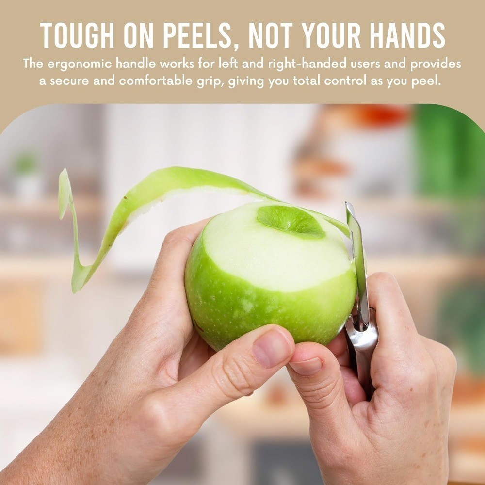 Rust Resistant Vegetable Peeler with Ergonomic Handle for Safety and Control -