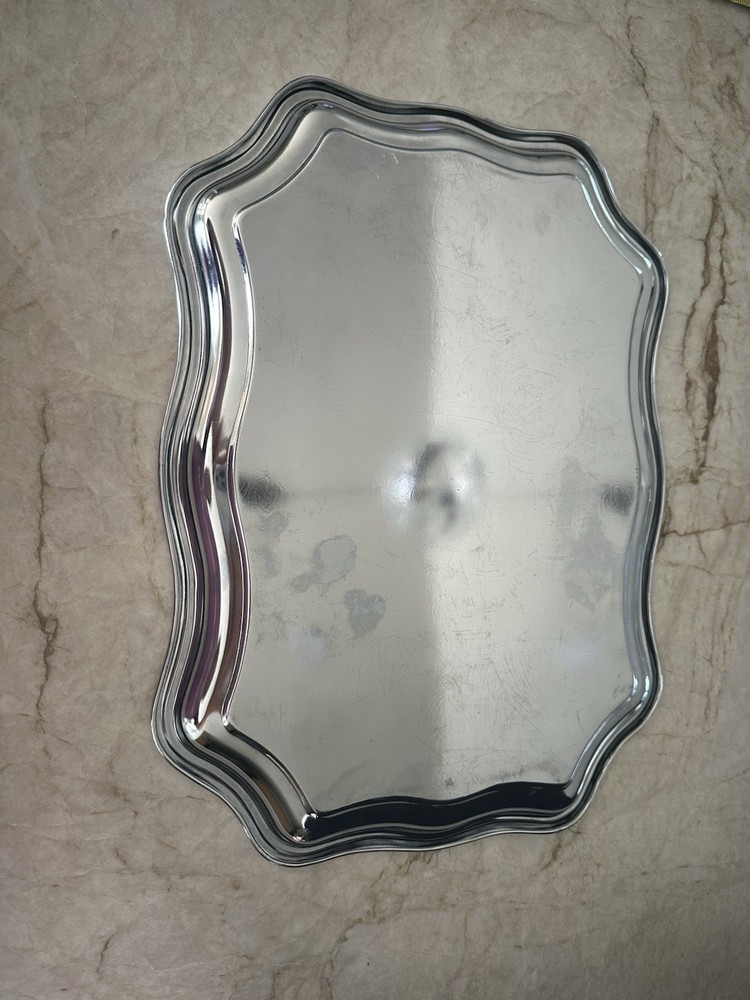 Two Chrome Plated Serving Platters, One Irvingware