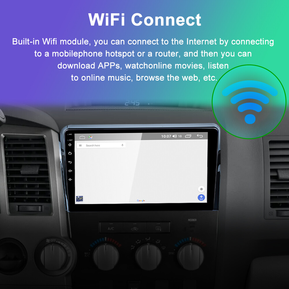 Apple Carplay Car Stereo GPS Radio For Toyota Tundra 2007-2013 Sequoia 2008-2019