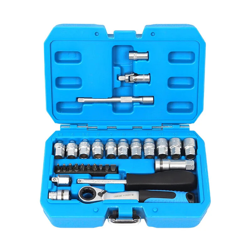 29PCS Core Ratchet Socket Wrench Kit Socket Set Auto Repairing Tool Set