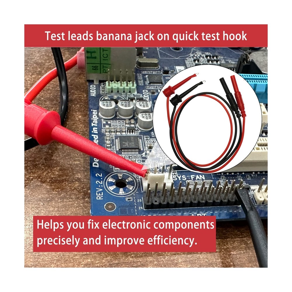 24 Pcs Multimeter Test Leads Set with Alligator Clips, Insulation Piercing Te...