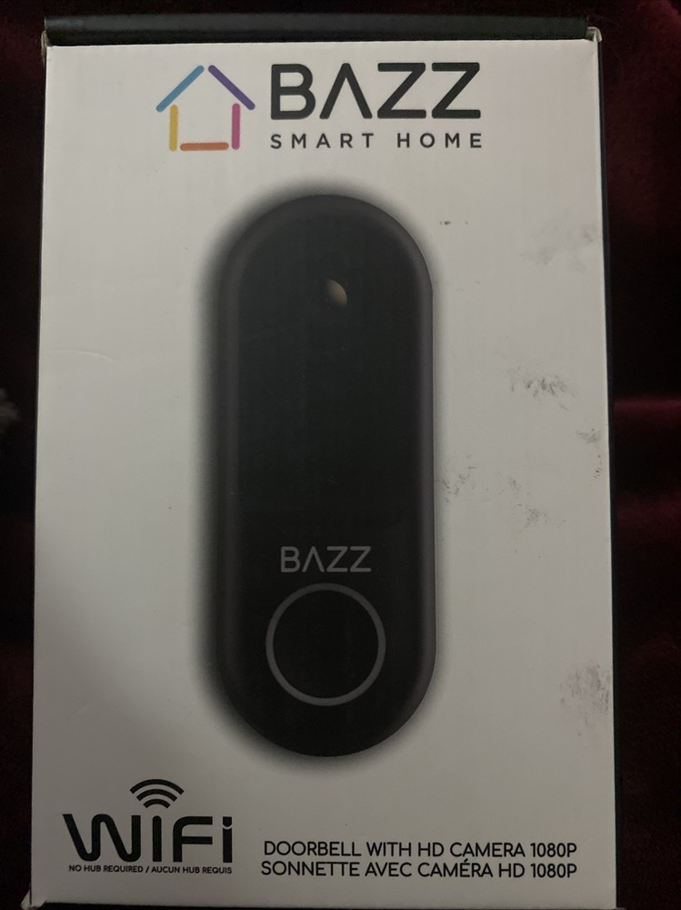 BAZZ Smart Door Bell Camera Wired Bell Button Wi-Fi Cable Visual Alert Remote