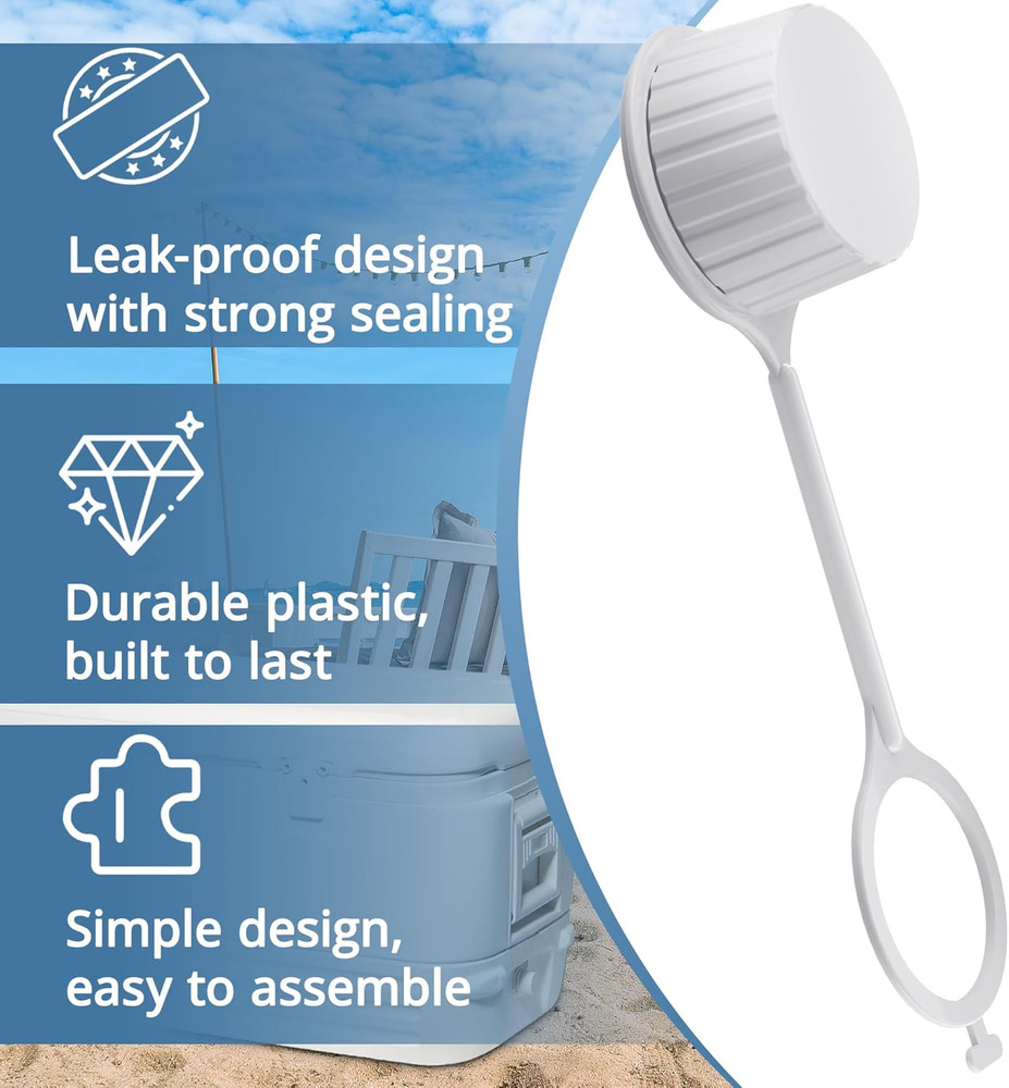 Threaded Drain Plug Caps with Plastic Tether for Cooler，Compatible with Igloo...