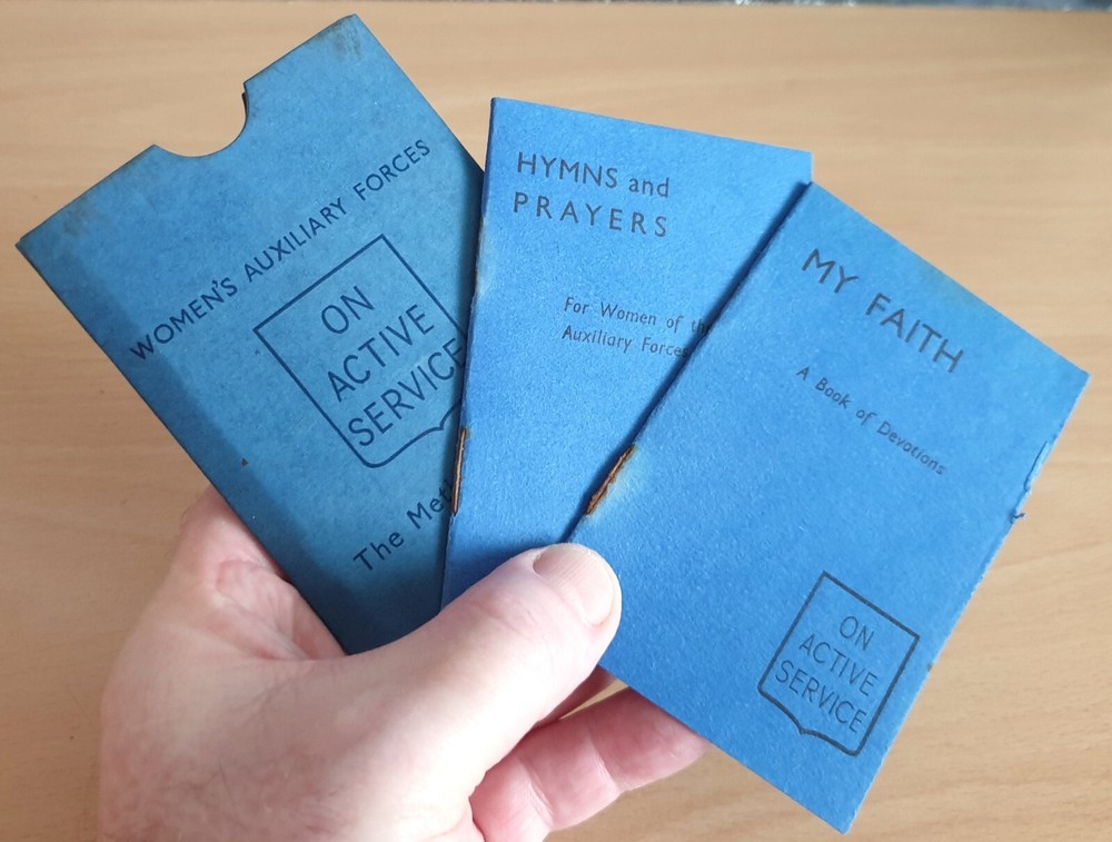 WW2 British Women's Auxiliary Forces Methodist Active Service Faith & Hymn Books