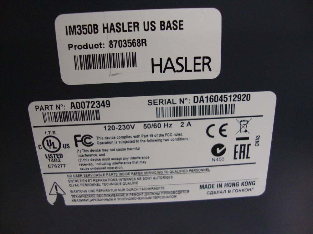 IM350B Hasler US Base Mailing Machine