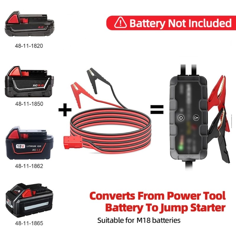 High Efficiency Battery Jump Cables Jump Starter Cables for Fast Engine Start
