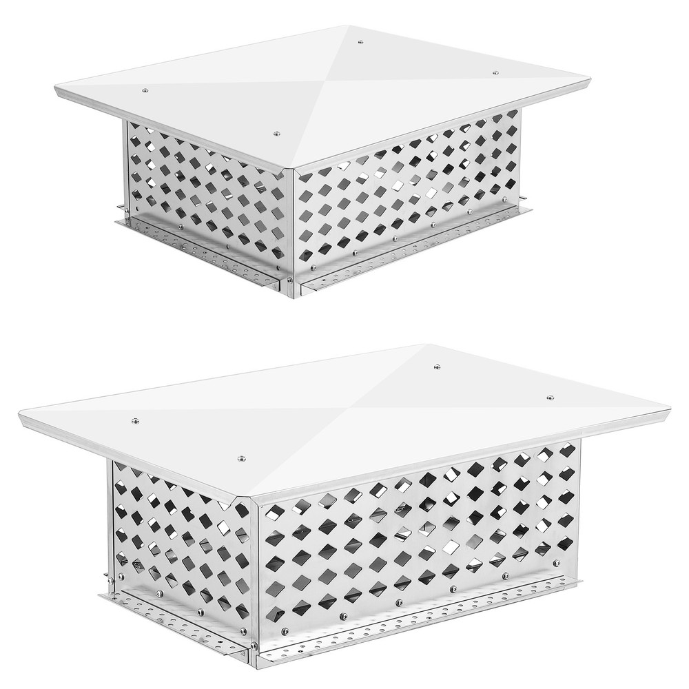 Universal Chimney Cap for Round & Rectangular Flues, DIY Installation Included