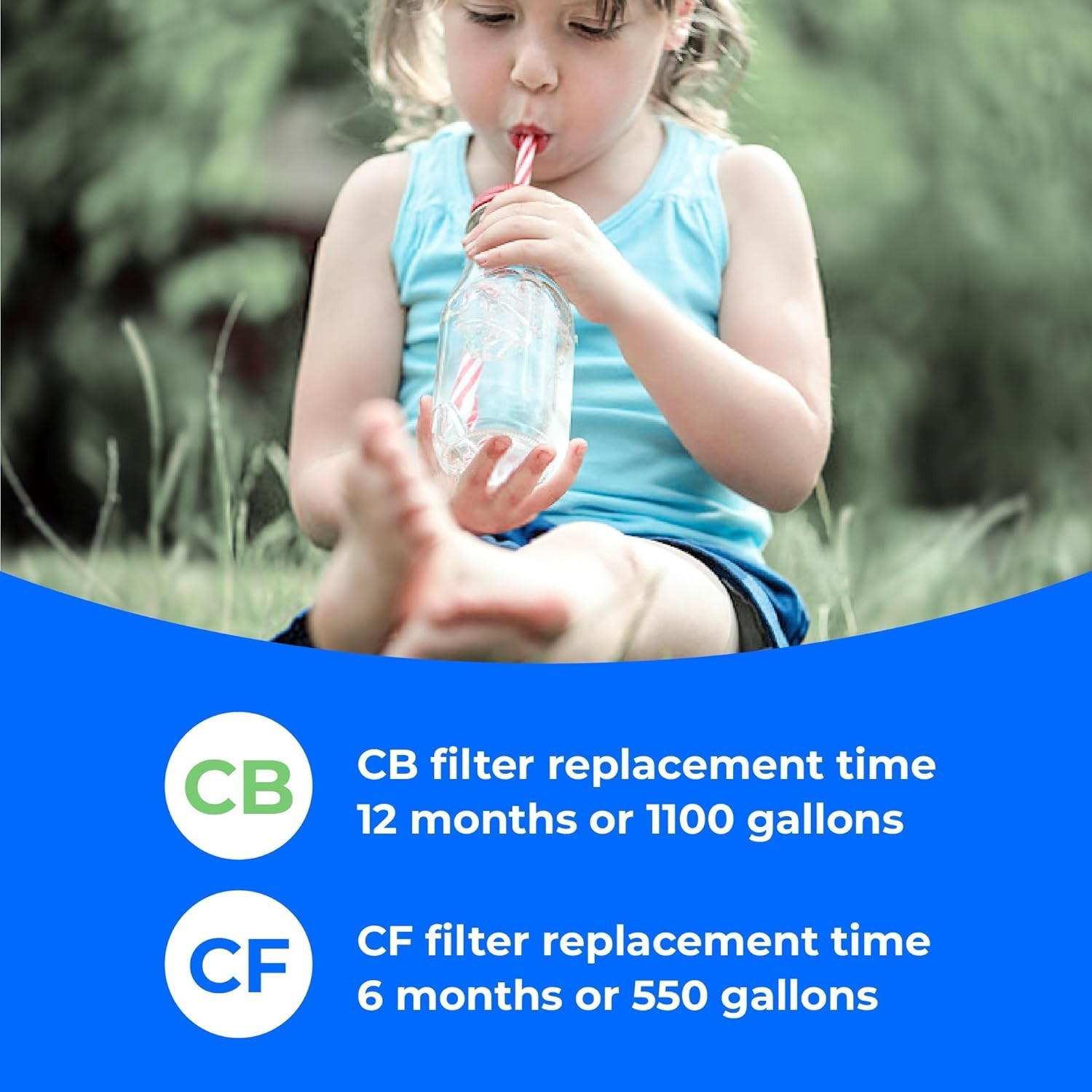 Waterdrop G3 Replacement Filter 1-Year Combo, Pack of 2 WD-G3-CF and 1 WD-G3-CB