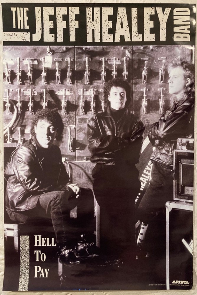 The Jeff Healey Band 1990 Promo Poster Hell To Pay Arista Records Y