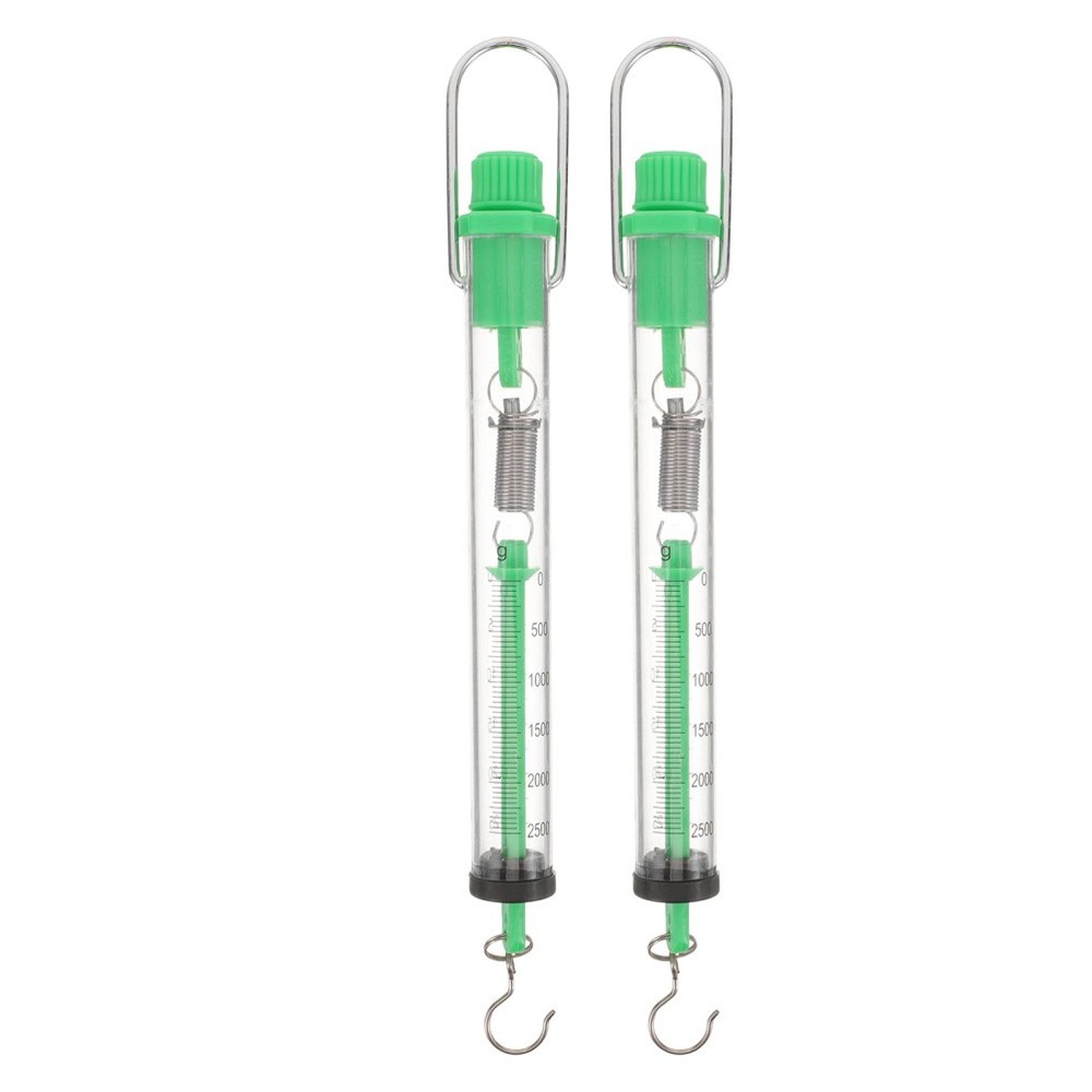 2 Pcs Cylinder Dynamometer Spring Weighing Scale Mechanical Scales with Hook