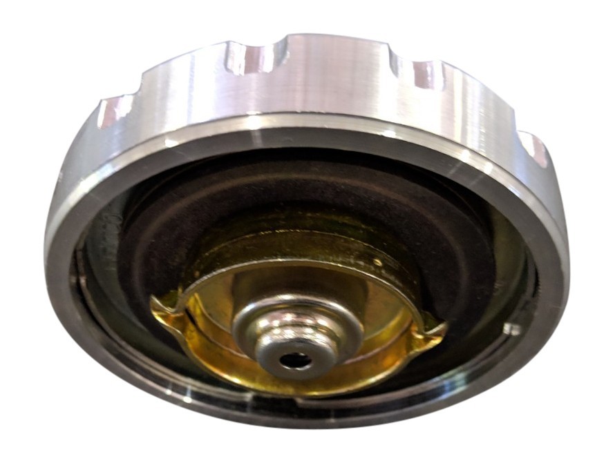 Billet Aluminum 1/4 Turn Vented Gas Cap fits - 3" to 10" Spun Aluminum Gas Tanks