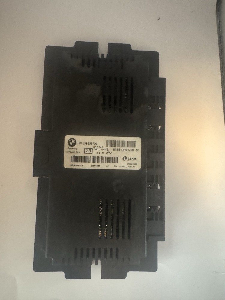 FRM3 FOOTWELL CONTROL MODULE PART AND VIN REPROGRAMMING.