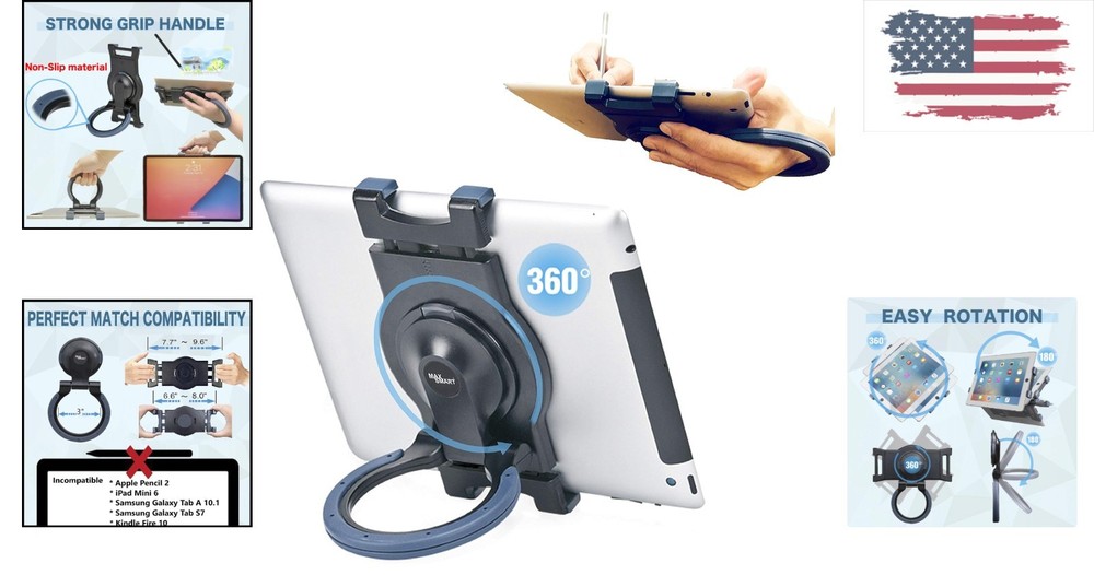 Tablet Grip Holder & Adjustable Stand for Drawing, Reading & Working