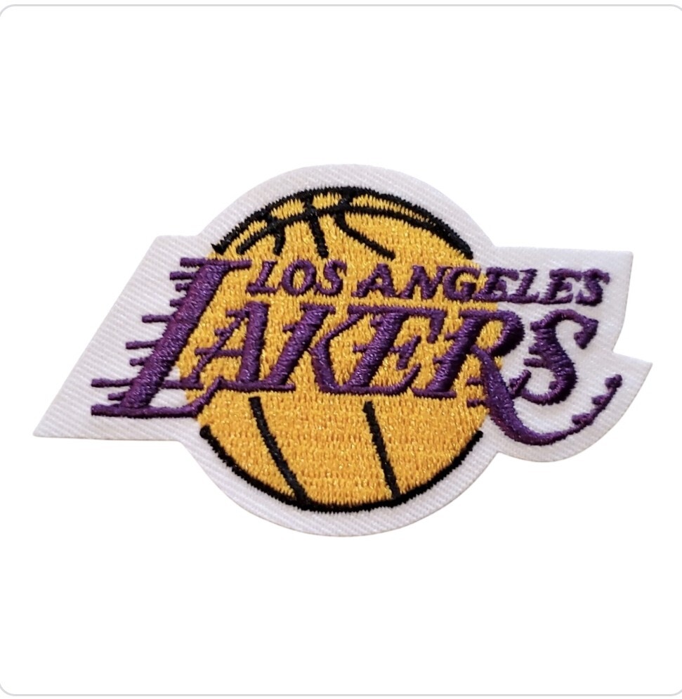 LA Lakers Patch. Embroidered. Iron On Backing. 3"x2"