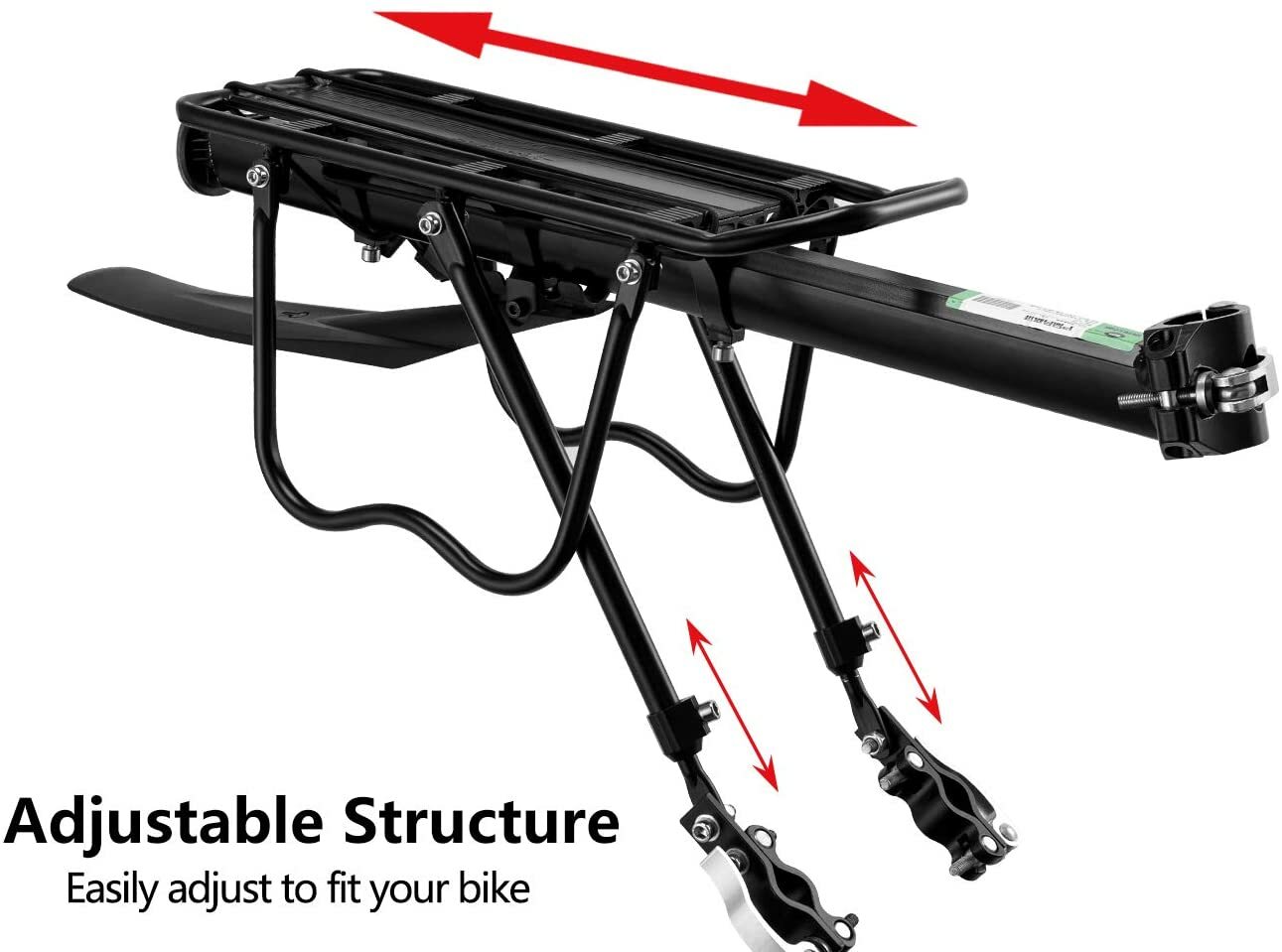 ROCKBROS Bike Cargo Rack with Fender Dual Quick Release load 110-165lbs