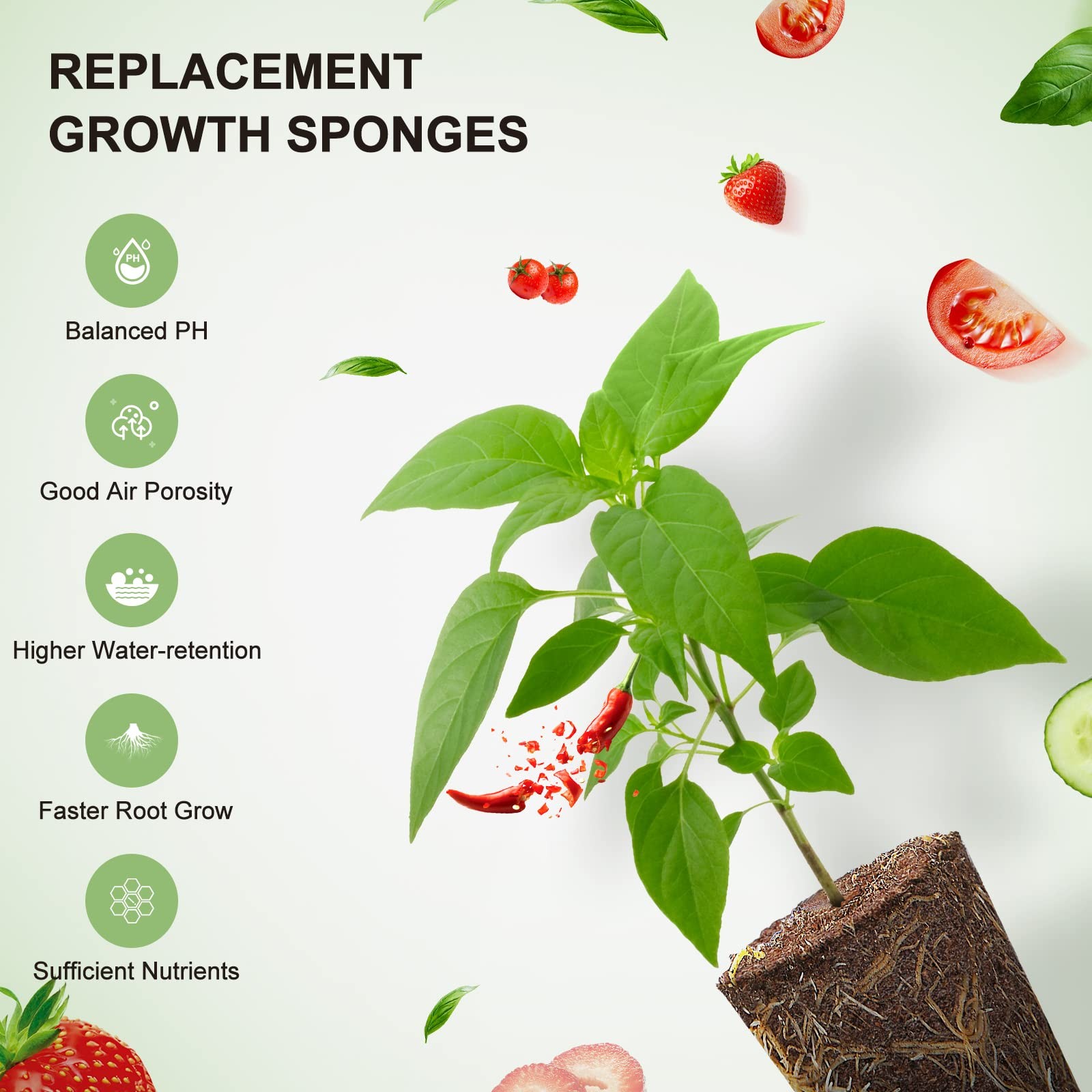 Ahopegarden 50pcs Hydroponic Pods Kit Compatible with AeroGarden Herb Kits w...