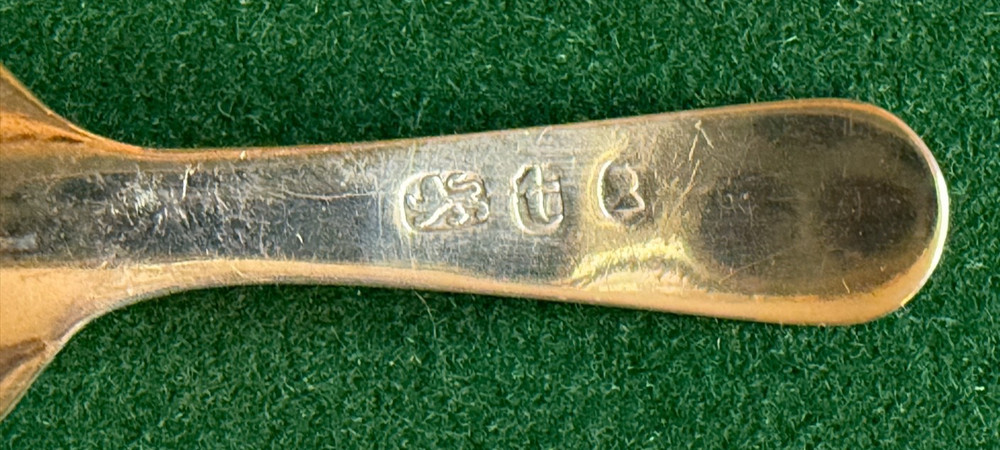 Antique Georgian Solid Silver Bright Cut Engraved Old English Pattern Spoon