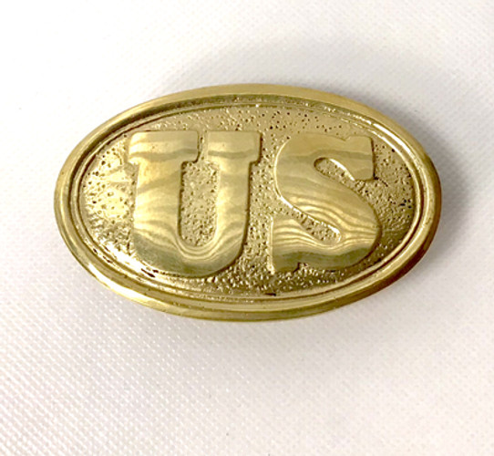 US Civil War Enlisted Belt Plate - Brass Oval US