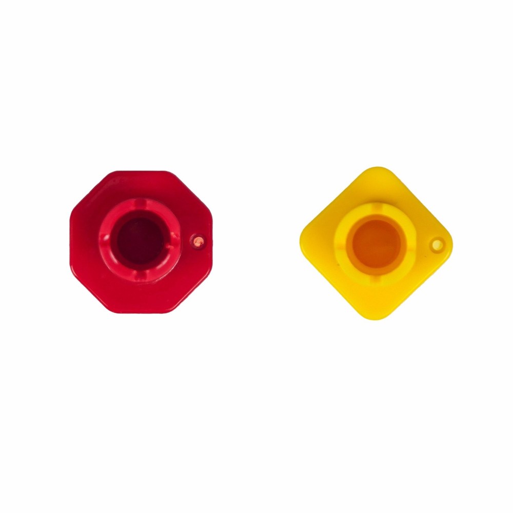 Yellow Red Parking Air Brake Knobs Set Threaded Type For Semi Tractor Trailer