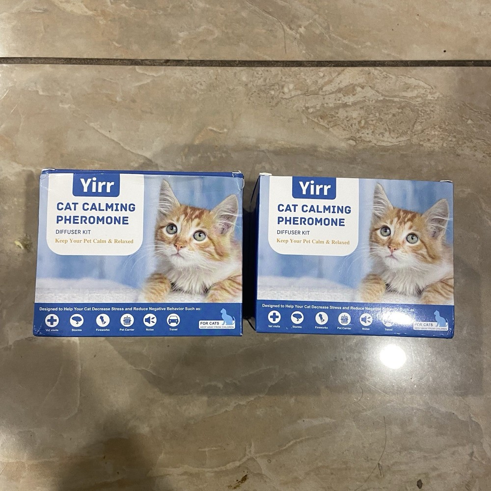Cat Calming Diffuser, Cat Calming Pheromone Diffuser 2 Diffusers + 4 Refills