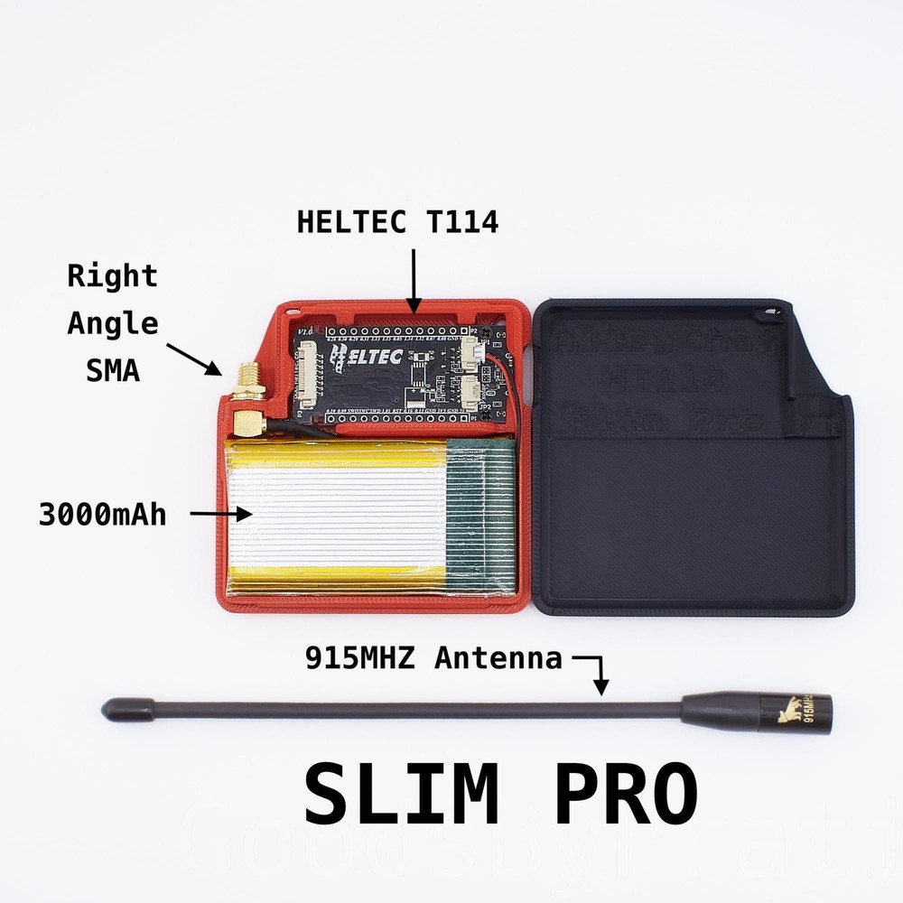 Heltec T114 SLIM PRO Case for running Meshtastic.