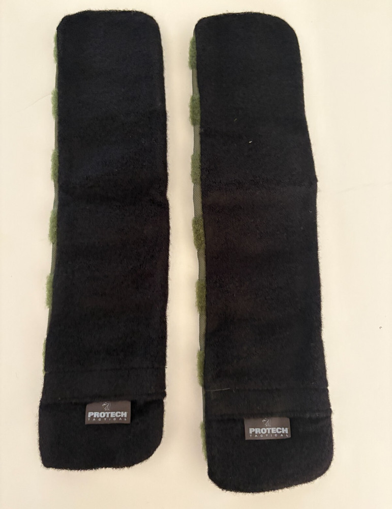 PROTECH Tactical Shoulder Strap Pair Large Tactical Green Molle Webbing 13X3 In