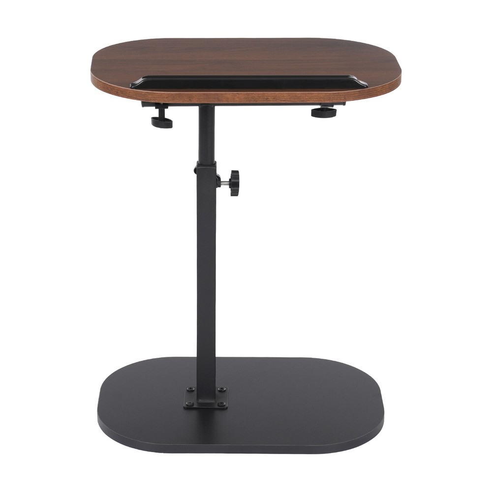 C-shaped Side Table Sofa Table for Living Room+Study Height Adjustable SideTable