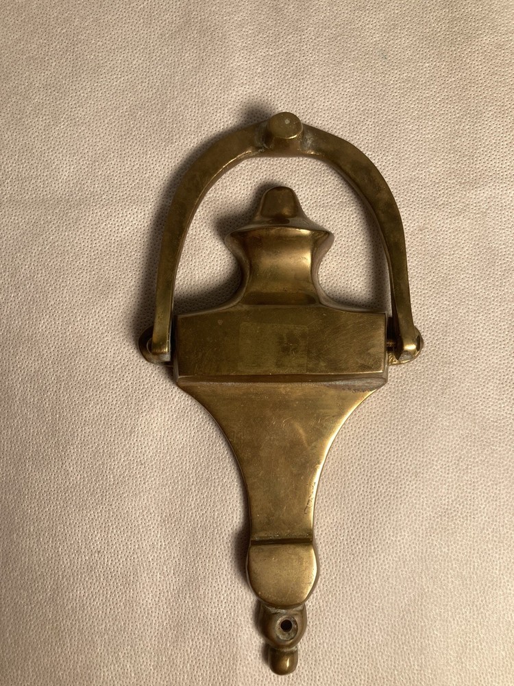 Vintage Heavy Solid Brass Door Knocker Classic Design 7” X 4”