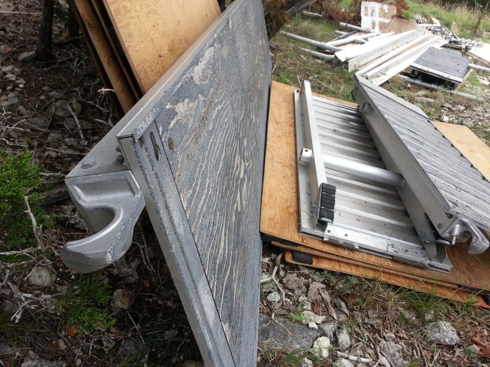Aluminum Scaffolding Ramp with storage Boxes