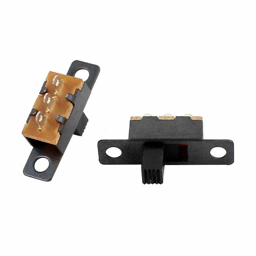 10 x Mini Latching Slide Switch SPDT 3-Pin On/On PCB Hobby Electronics
