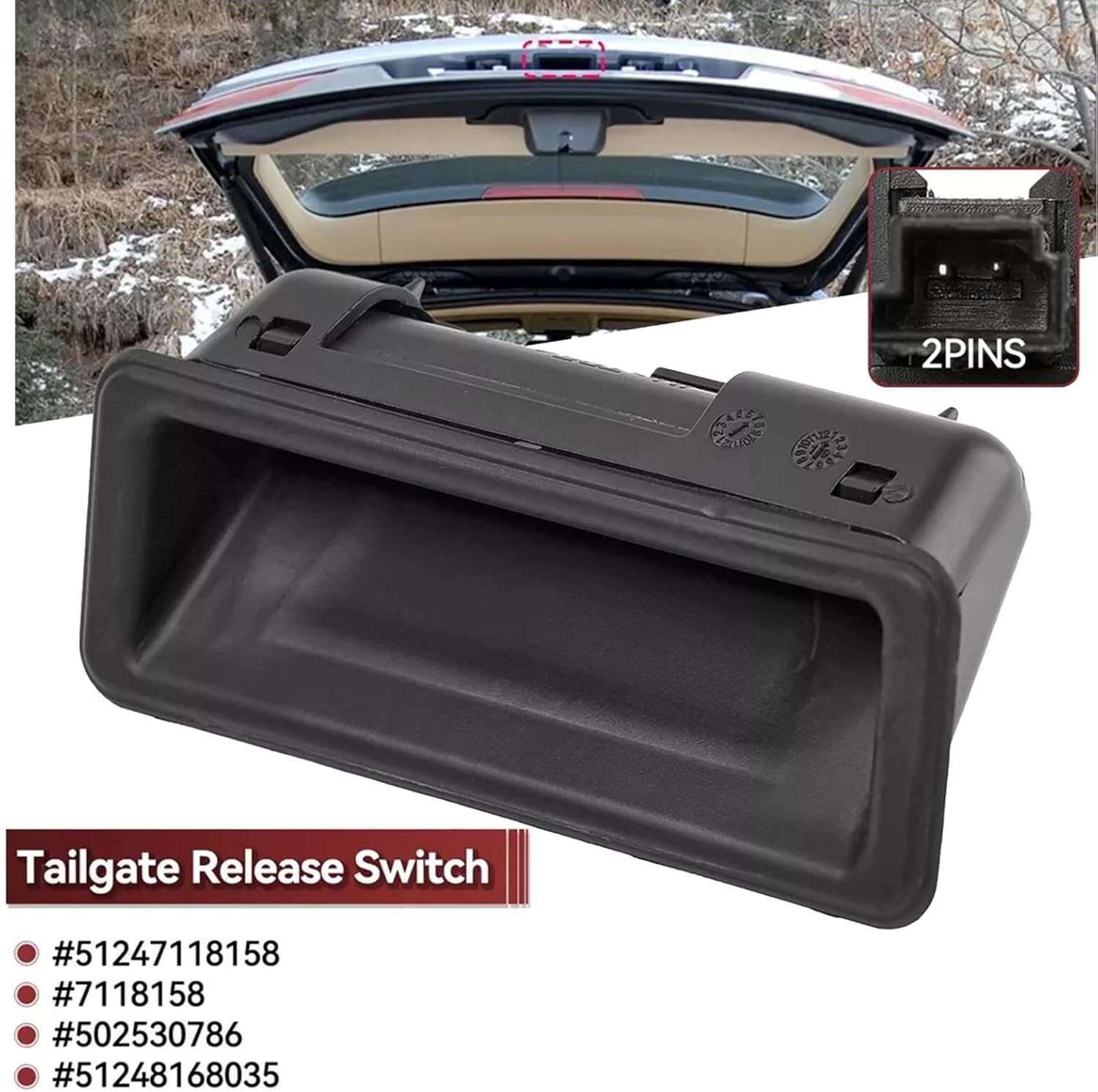 51247118158 For BMW E60 E90 E91 Boot Tailgate Handle Trunk Handle Release Switch