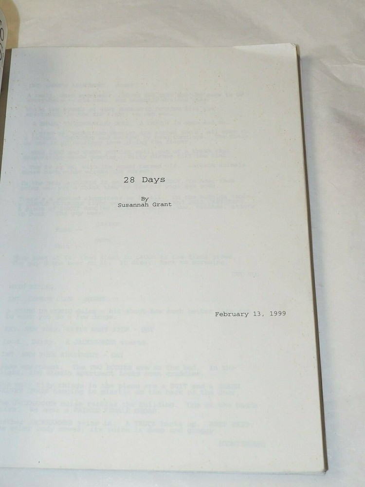 "28 DAYS" Original Screenplay Script by Suzannah Grant 1999