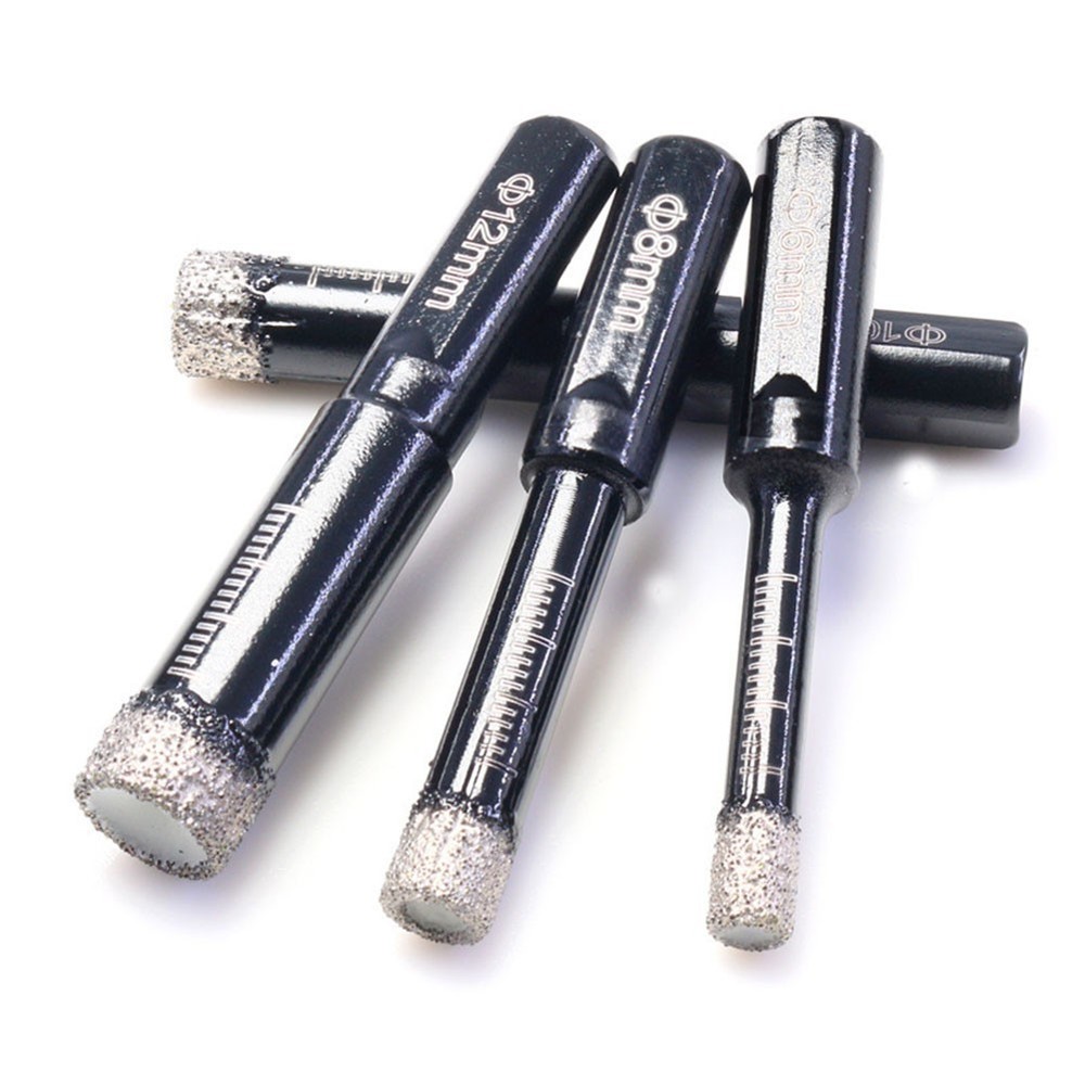 6-12mm Dry Ceramic Tile Drill Bit Triangular Shank Brazing Hole Opener Drilling