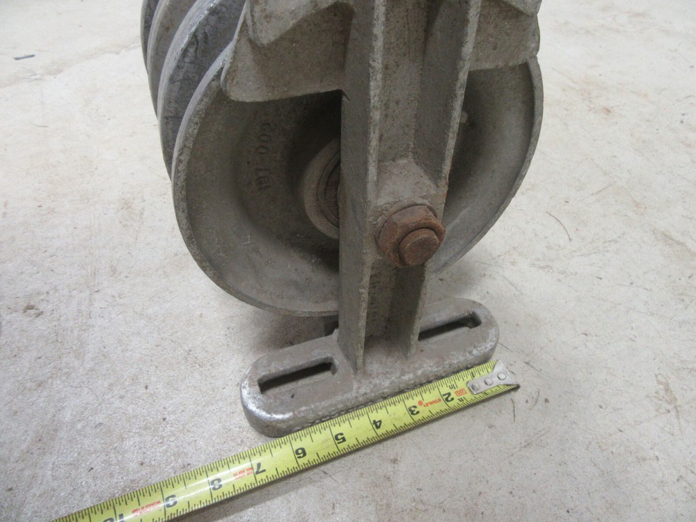 6" Sherman Reilly 3 Stringing Sheave Cable Block Pulley Snatch Lineman Tool