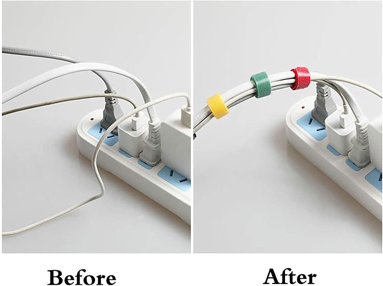 6- Color Microfiber Straps Hook Loop Reusable Fastening Cable Ties Wholesale