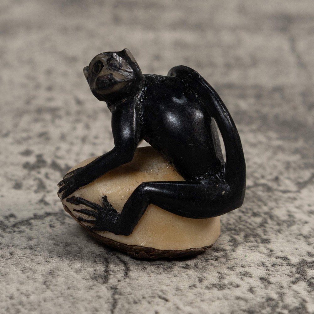 Black Howler Monkey Tagua Carving