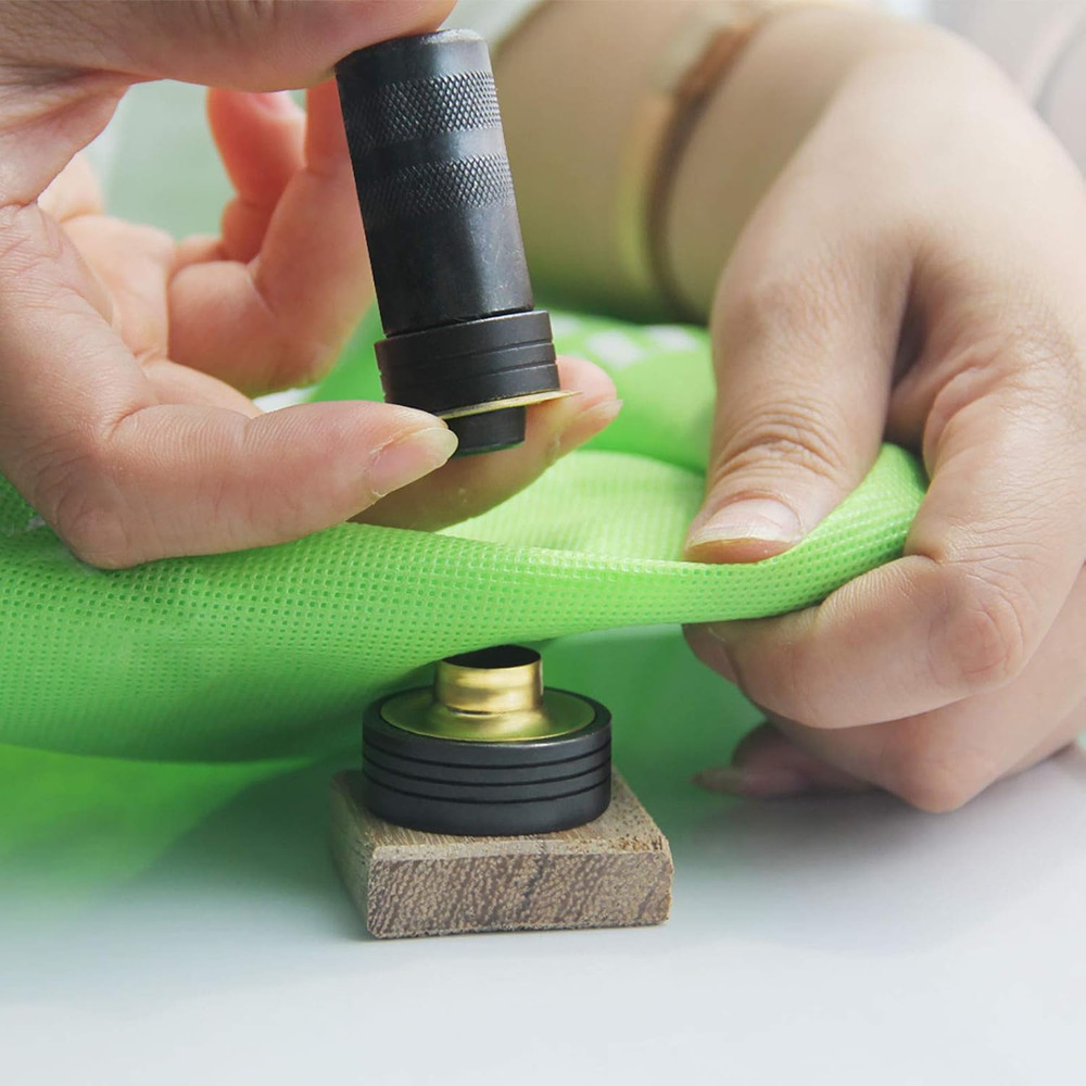 Grommet Kit, 3/8" and 1/2" Solid Brass Grommets with Eyelets Setting Tool and St