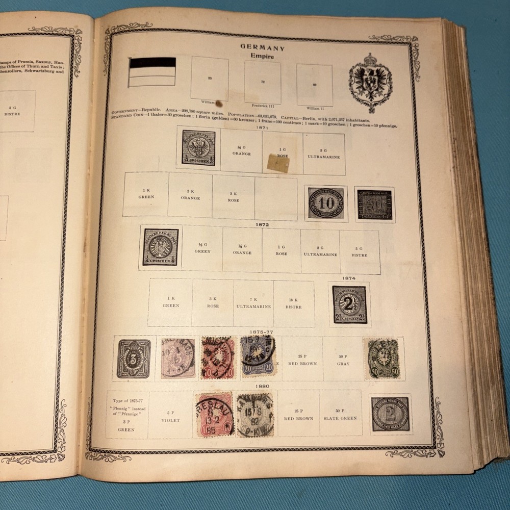 Antique International Junior Postage Stamp Album 1930 Including Stamps