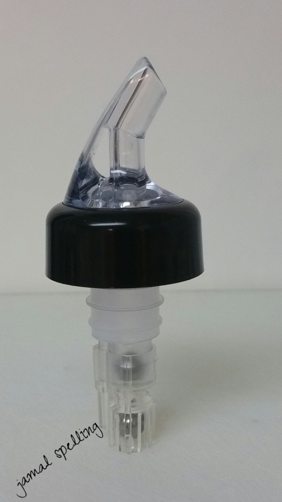 (1x) BAR POUR SPOUT 1-1/4 oz Measured Ounce Bottle Liquor Wine Pourer & Dust Cap