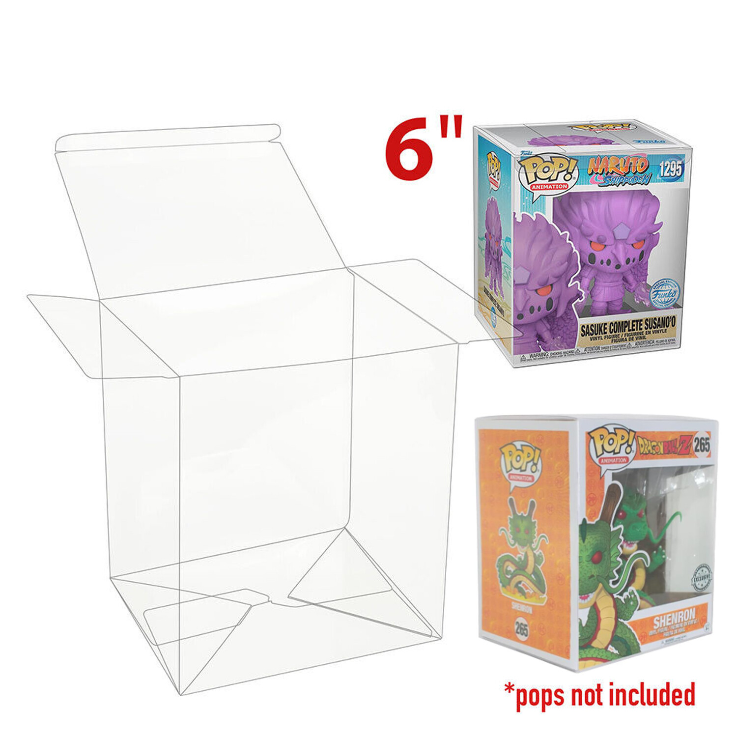 Protectors Compatible for Funko Pop! 6" Figures Plastic Display Vinyl Box 0.5mm